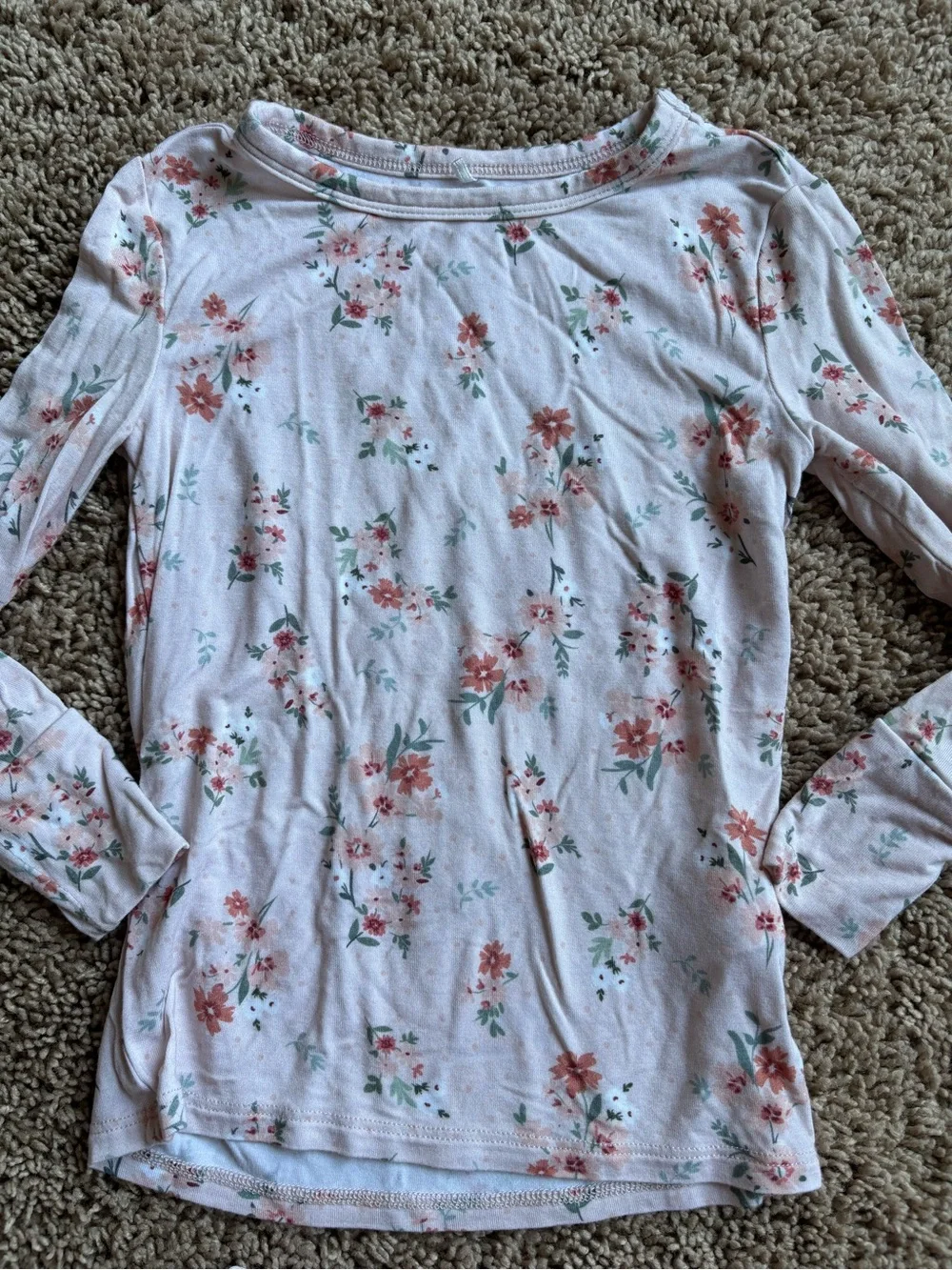 3T-4at Floral Long Sleeve Pajama Set - Posh Peanut
